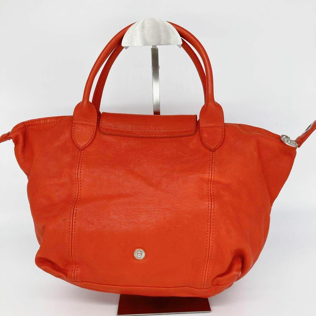 LONGCHAMP(ロンシャン)の✨美品✨ロンシャン ルプリアージュ　ショルダーバッグ オールレザー　オレンジ レディースのバッグ(ショルダーバッグ)の商品写真
