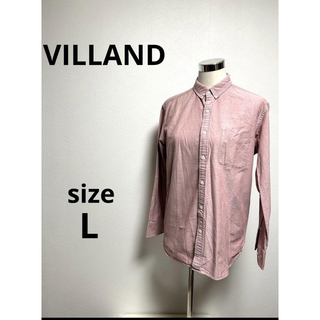 【送料無料】VILLAND シャツ　長袖　L(Tシャツ/カットソー(七分/長袖))
