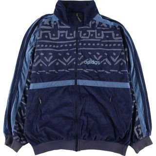 アディダス(adidas)の古着 80年代 アディダス adidas 総柄 ベロアジャージ トラックジャケット レディースL ヴィンテージ /eaa435300(その他)