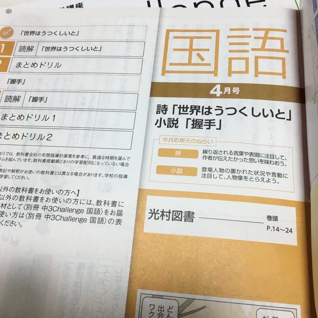 Benesse(ベネッセ)の進研ゼミ中学講座　3年　チャレンジ　 エンタメ/ホビーの本(語学/参考書)の商品写真