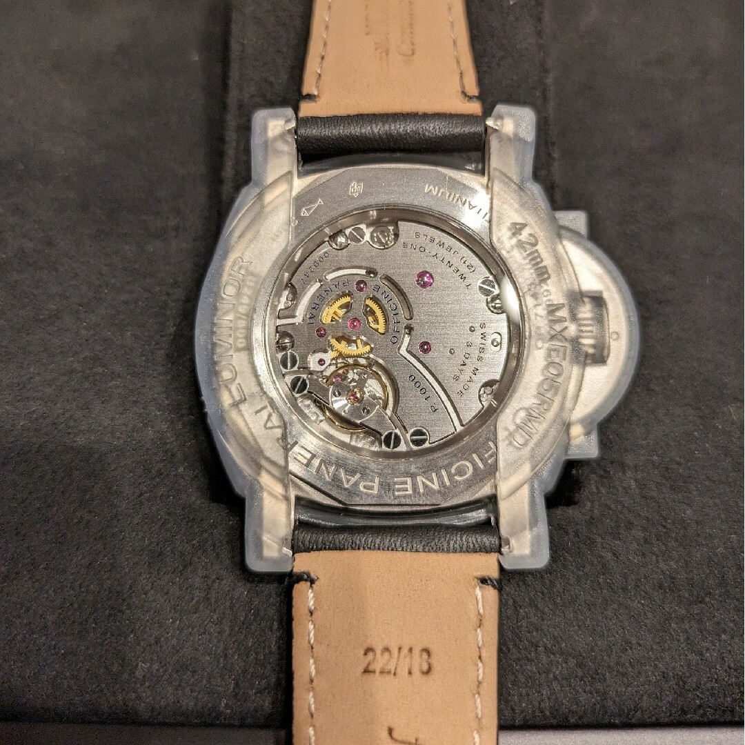 PANERAI(パネライ)の【訳あり】　パネライ　PAM00728　青文字盤　手巻き メンズの時計(腕時計(アナログ))の商品写真