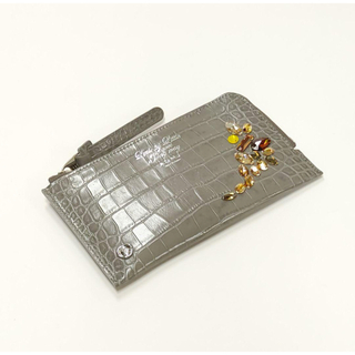 エーディーエムジェイ(A.D.M.J.)のA.D.M.J.クロコ型押し/スワロフスキー・クリスタルオーガナイザーパース(財布)