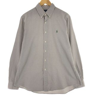 ラルフローレン(Ralph Lauren)の古着 ラルフローレン Ralph Lauren CLASSIC FIT 長袖 ボタンダウンチェックシャツ メンズL /eaa435463(シャツ)