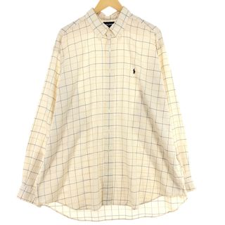 ラルフローレン(Ralph Lauren)の古着 ラルフローレン Ralph Lauren RALPH LAUREN GOLF TILDEN 長袖 ボタンダウンチェックシャツ メンズXXL /eaa435464(シャツ)