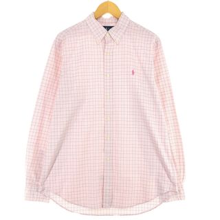 ラルフローレン(Ralph Lauren)の古着 ラルフローレン Ralph Lauren CLASSIC FIT 長袖 ボタンダウンチェックシャツ メンズL /eaa435468(シャツ)