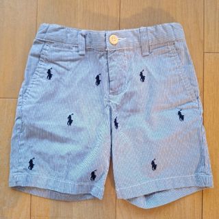 POLO RALPH LAUREN　ハーフパンツ　水色　紺白　ボーダー　100