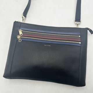 ポールスミス(Paul Smith)の【未使用に近い】ポールスミス　ショルダーバッグ　クラッチバッグ マルチストライプ(ショルダーバッグ)