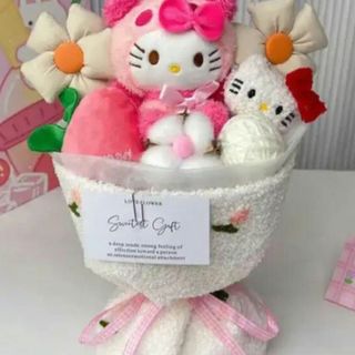 ハローキティ(ハローキティ)の入学ギフト　ブーケ　花束　キティ　サンリオ　ぬいぐるみ花束　ぬいぐるみブーケ(ぬいぐるみ)