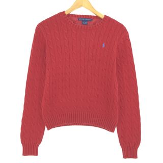 ラルフローレン(Ralph Lauren)の古着 ラルフローレン Ralph Lauren ケーブル編み コットンニットセーター レディースL /eaa435103(ニット/セーター)