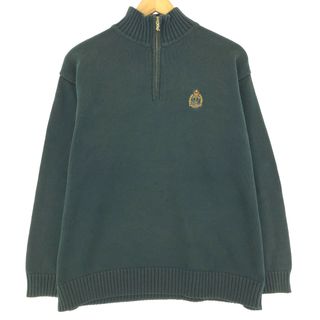 ラルフローレン(Ralph Lauren)の古着 ラルフローレン Ralph Lauren LAUREN ローレン コットンニットハーフジップセーター レディースL /eaa435121(ニット/セーター)