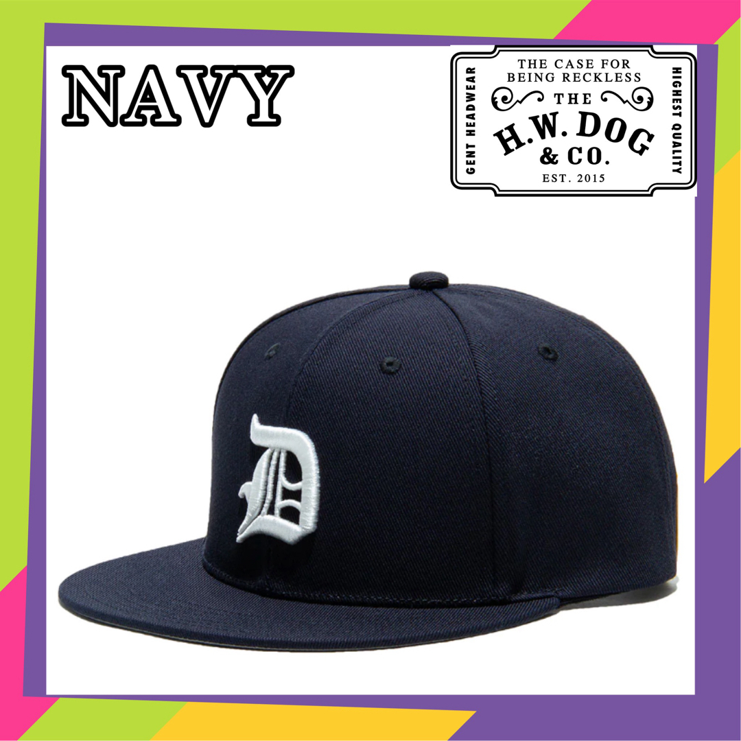 THE H.W. DOG & CO.(ザエイチダブリュドックアンドコー)のTHE H.W DOG&CO.BOX CAP - Navy メンズの帽子(キャップ)の商品写真