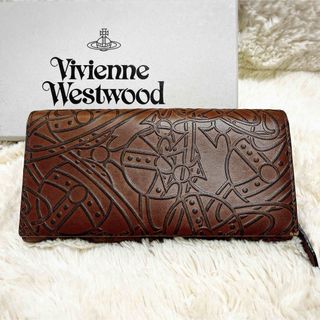 ヴィヴィアンウエストウッド(Vivienne Westwood)のヴィヴィアンウェストウッド 長財布 ラウンドファスナー オーブ　総柄　レザー(財布)