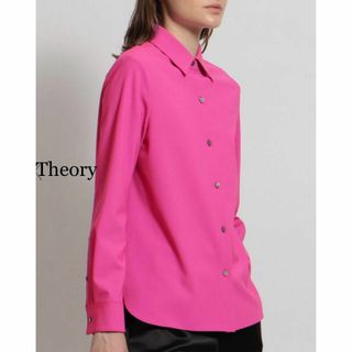 セオリー(theory)の美品 Theory Traceable Wool New Straight SH(シャツ/ブラウス(長袖/七分))