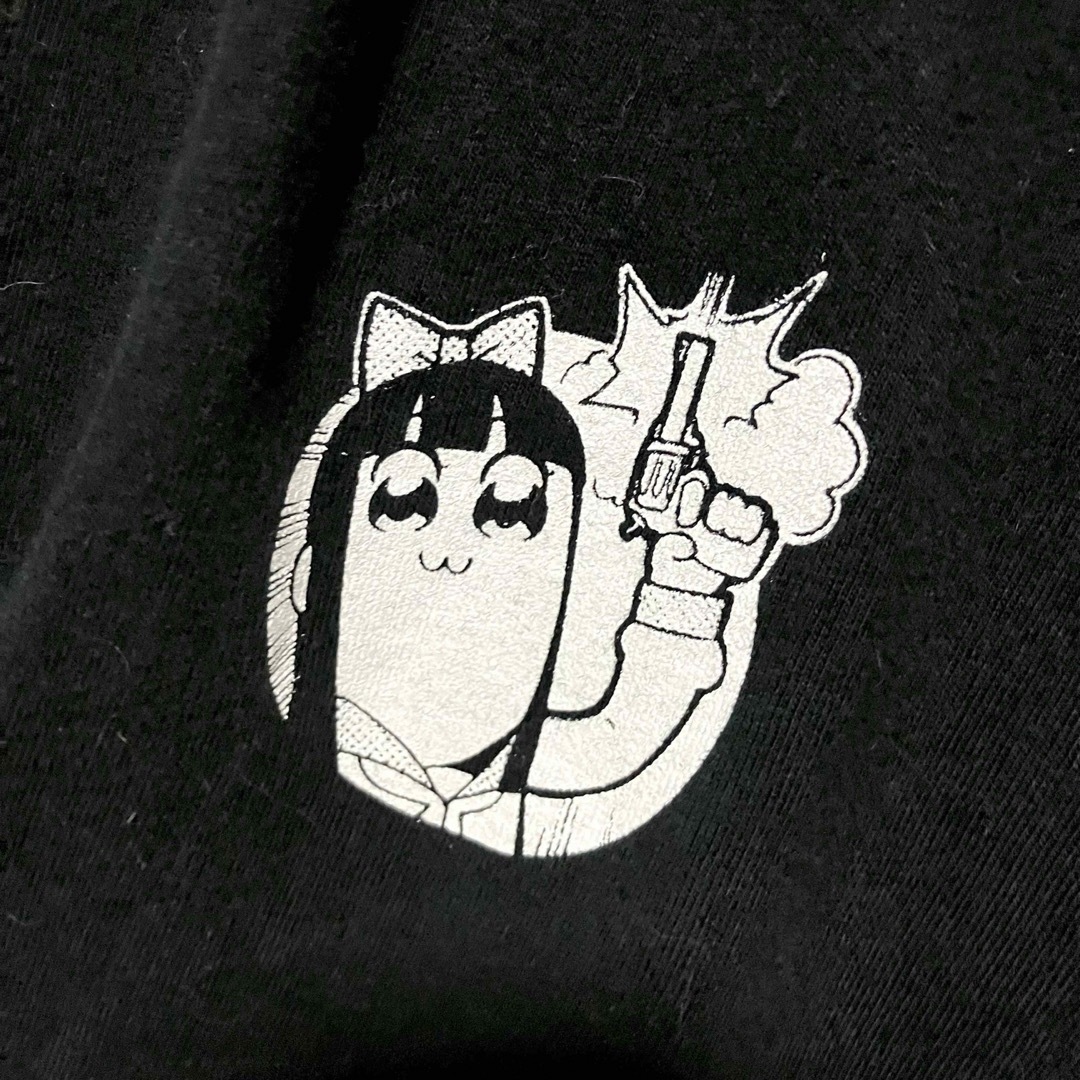 ポプテピピック 半袖 Tシャツ メンズ Mサイズ  黒 ブラック 大川ぶくぶ メンズのトップス(Tシャツ/カットソー(半袖/袖なし))の商品写真