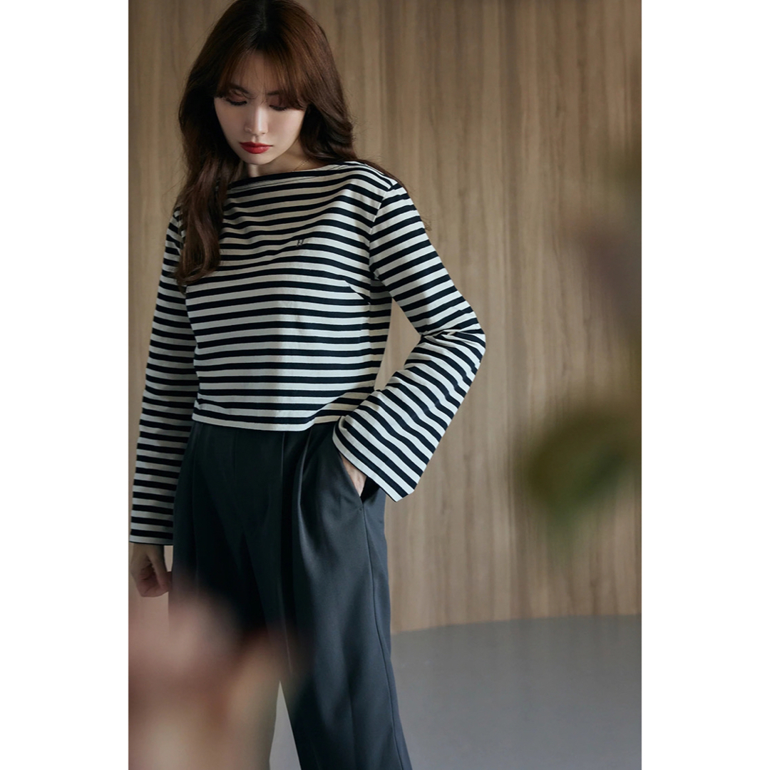 Her lip to(ハーリップトゥ)の【新品】herlipto French Striped Top レディースのトップス(Tシャツ(長袖/七分))の商品写真