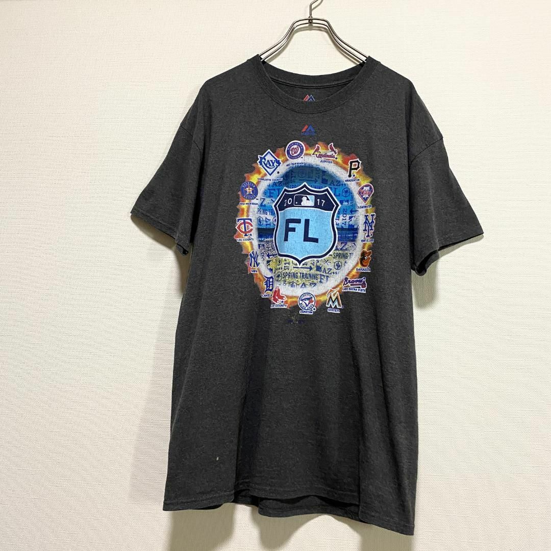 Majestic(マジェスティック)のアメリカ古着　MLB　メジャーリーグ　チームロゴ　半袖　Tシャツ　Q24 メンズのトップス(Tシャツ/カットソー(半袖/袖なし))の商品写真