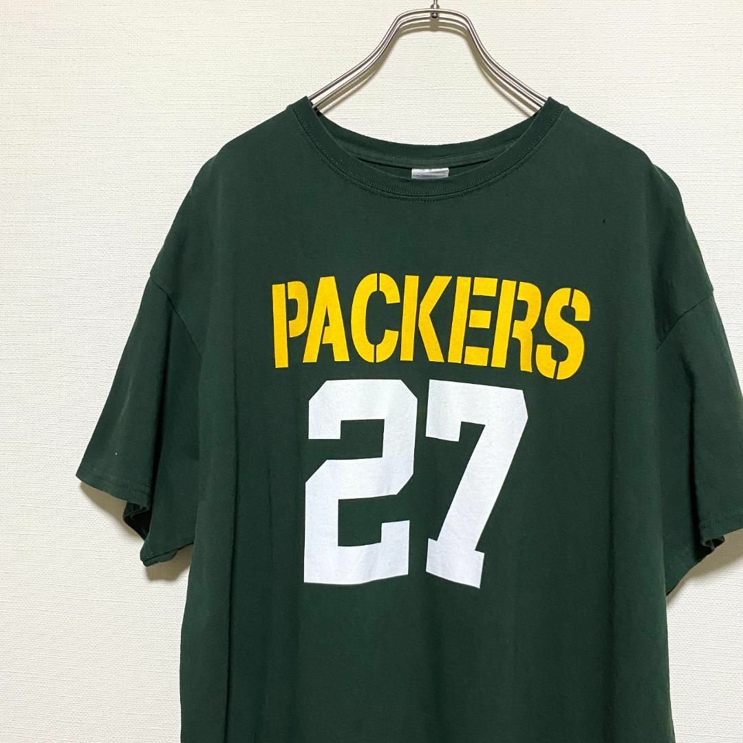 GILDAN(ギルタン)のアメリカ古着　NFL グリーンベイパッカーズ　エディ・レイシー　半袖　Tシャツ メンズのトップス(Tシャツ/カットソー(半袖/袖なし))の商品写真