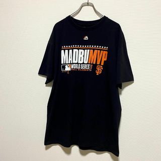 マジェスティック(Majestic)のアメリカ古着　MLB　サンフランシスコジャイアンツ　半袖　Tシャツ　ロゴ　Q40(Tシャツ/カットソー(半袖/袖なし))