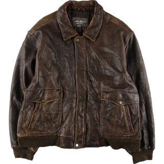 エディーバウアー(Eddie Bauer)の古着 ビックサイズ エディーバウアー Eddie Bauer A-2タイプ レザーフライトジャケット メンズXXXL /eaa428541(レザージャケット)