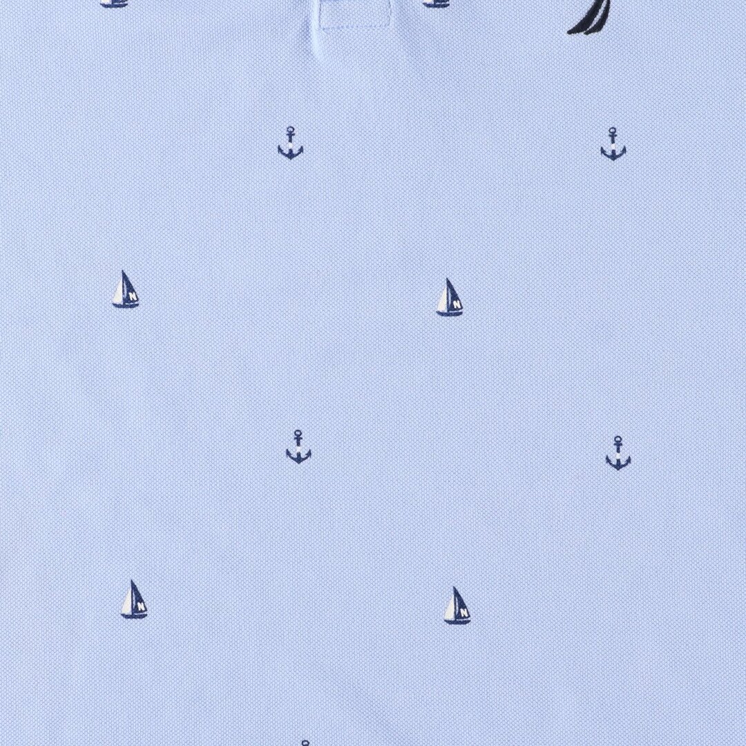NAUTICA(ノーティカ)の古着 ノーティカ NAUTICA CLASSIC FIT 総柄 半袖 ポロシャツ メンズXL /eaa430860 メンズのトップス(ポロシャツ)の商品写真