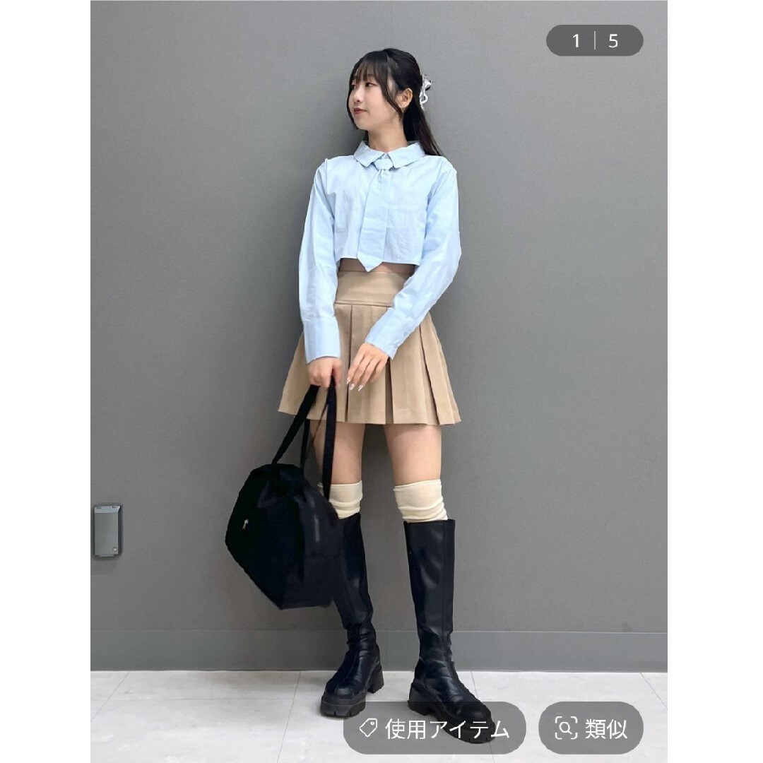 heather(ヘザー)のHeather ワイドプリーツ ミニスカート レディースのスカート(ミニスカート)の商品写真