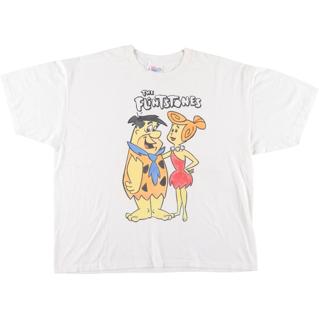 Hanes(ヘインズ)の古着 90年代 ヘインズ Hanes THE FLINTSTONES 原始家族フリントストーン アニメ キャラクタープリントTシャツ USA製 メンズXL/eaa431523 メンズのトップス(Tシャツ/カットソー(半袖/袖なし))の商品写真