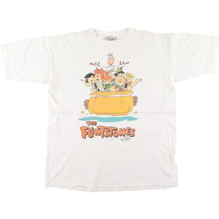 古着 ビッグサイズ 90年代 GALAXY THE FLINTSTONES 原始家族フリントストーン キャラクタープリントTシャツ メンズXXXXL /eaa431525(Tシャツ/カットソー(半袖/袖なし))