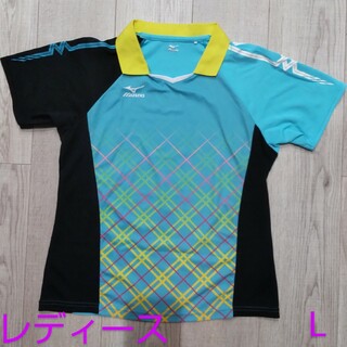 MIZUNO - ミズノ 卓球 ユニフォーム レディース L ゲームシャツ 日本代表 MIZUNO