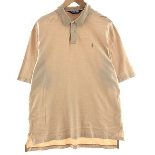 ラルフローレン(Ralph Lauren)の古着 90年代 ラルフローレン Ralph Lauren POLO GOLF ポロゴルフ ヘリンボーン 半袖 ポロシャツ メンズL ヴィンテージ /eaa390147(ポロシャツ)