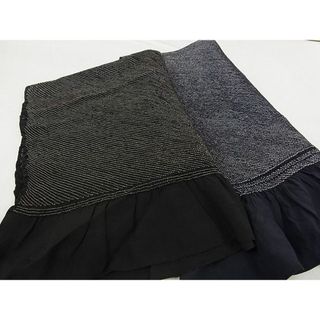 平和屋-こころ店■男性　和装小物　兵児帯２点セット　総絞り　紺・黒　逸品　AAAC1306Aay(和装小物)