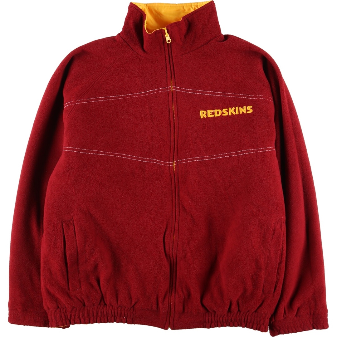 古着 NFL NFL WASHINGTON REDSKINS ワシントンレッドスキンズ リバーシブル ナイロンxフリースジャケット メンズL /eaa423772 メンズのジャケット/アウター(その他)の商品写真