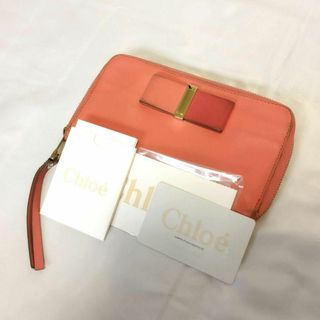 クロエ(Chloe)の■Chloe クロエ 長財布 オレンジ ラウンドファスナー 箱付き レディース(財布)