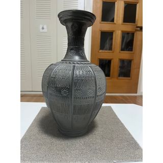 新羅土器　新羅窯　柳孝雄作　花入　茶道具(花瓶)