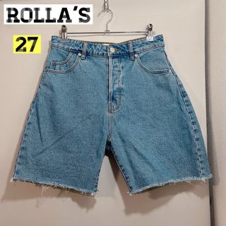 【美品♡】ROLLA‘S ショートデニム　パンツ　ボタンフライ　27(ショートパンツ)