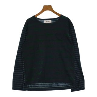 ミュベール(MUVEIL)のMUVEIL ミュベール Tシャツ・カットソー 40(M位) 紺x緑(ボーダー) 【古着】【中古】(カットソー(半袖/袖なし))