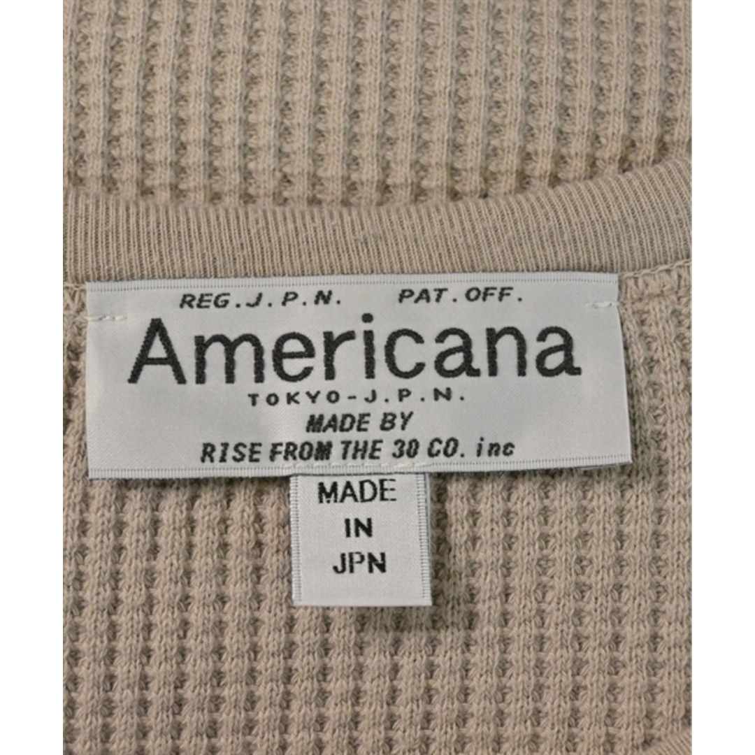 AMERICANA(アメリカーナ)のAmericana アメリカーナ Tシャツ・カットソー F ベージュ 【古着】【中古】 レディースのトップス(カットソー(半袖/袖なし))の商品写真