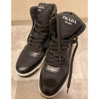 プラダ(PRADA)のPRADA プラダ レースアップ ハイカットスニーカー36 1/2(スニーカー)