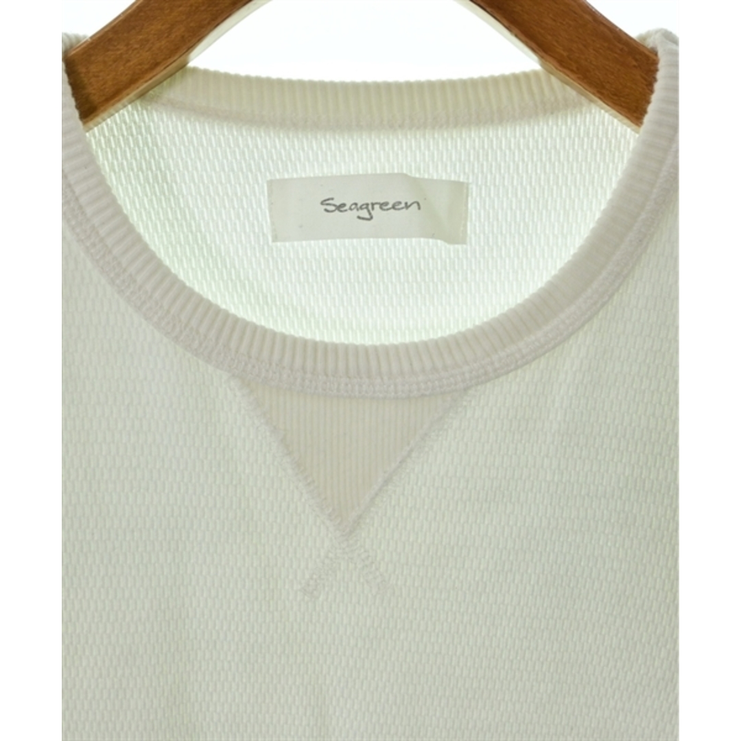 SEAGREEN(シーグリーン)のSEAGREEN シーグリーン Tシャツ・カットソー 2(M位) 白 【古着】【中古】 レディースのトップス(カットソー(半袖/袖なし))の商品写真