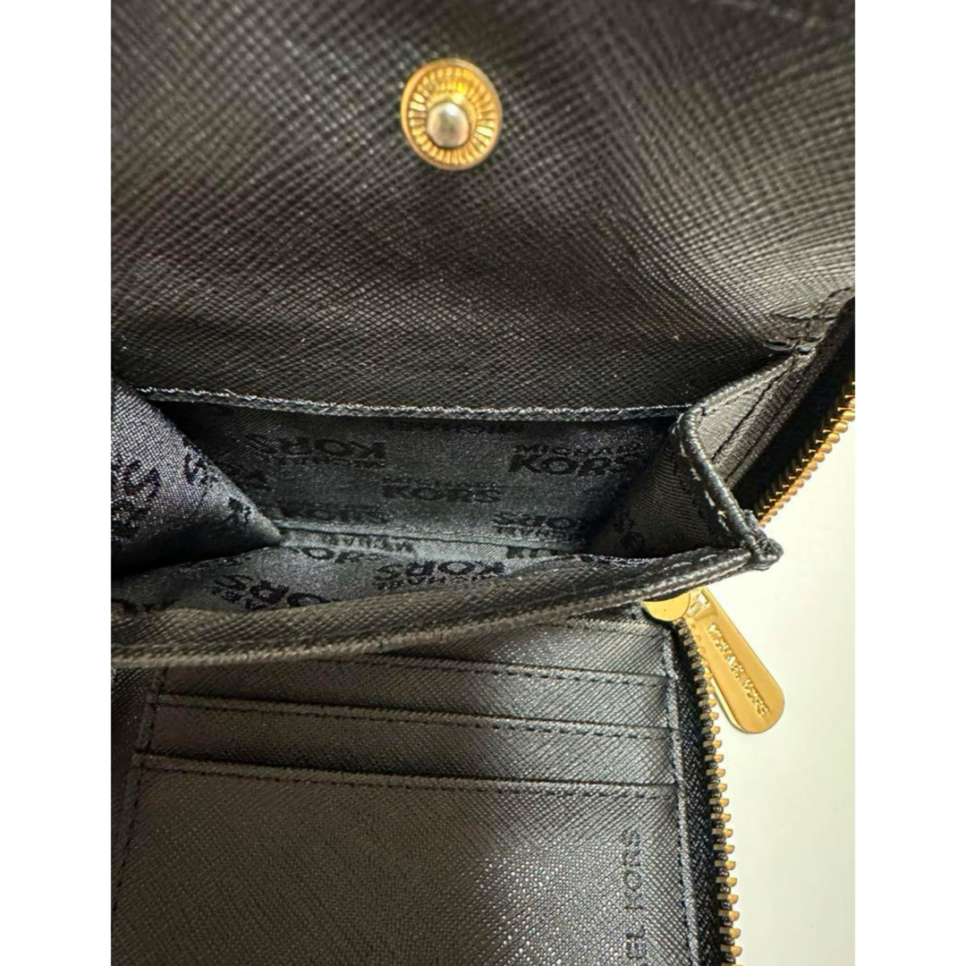 Michael Kors(マイケルコース)の極美品　Michael Kors マイケルコース　 本革　財布　黒　レザー レディースのファッション小物(財布)の商品写真