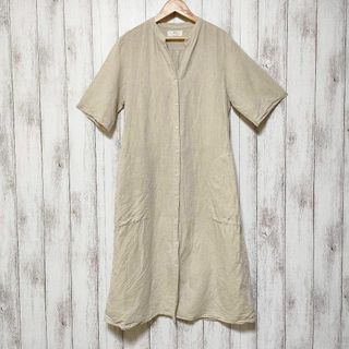 ユニクロ(UNIQLO)のUNIQLO ユニクロ (S)　リネンコットンシャツワンピース(ロングワンピース/マキシワンピース)