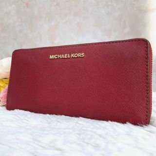 マイケルコース(Michael Kors)の美品✨ マイケルコース 長財布 ラウンドファスナー サフィアーノレザー ゴールド(財布)