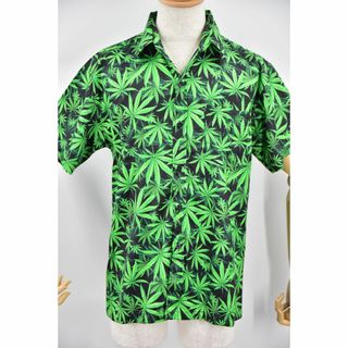 ◆マリファナフルプリントシャツ◆大麻草◆ポリエステル製◆XLサイズ◆新品(シャツ)