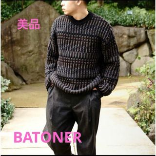 バトナー(BATONER)のBATONER バトナー MIX YARN CREW NECKクルーネックニット(ニット/セーター)