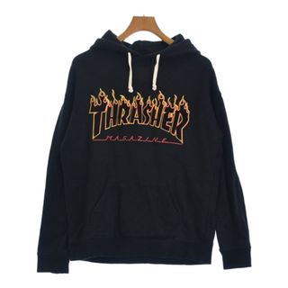 スラッシャー(THRASHER)のTHRASHER スラッシャー パーカー M 黒 【古着】【中古】(パーカー)