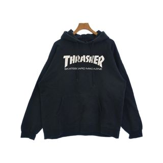 スラッシャー(THRASHER)のTHRASHER スラッシャー パーカー -(XXL位) 黒 【古着】【中古】(パーカー)