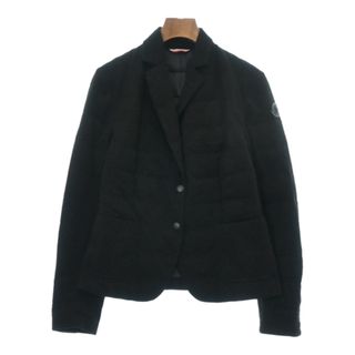 モンクレール(MONCLER)のMONCLER モンクレール カジュアルジャケット 0(XS位) 黒 【古着】【中古】(テーラードジャケット)