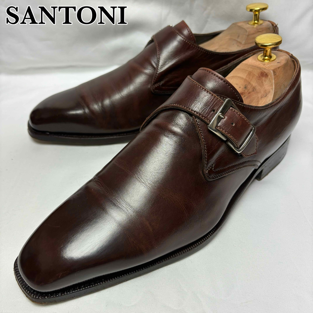 Santoni(サントーニ)の【希少】SANTONI × BEAMS F別注 7631 シングルモンク UK5 メンズの靴/シューズ(ドレス/ビジネス)の商品写真