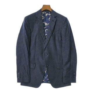 エトロ(ETRO)のETRO エトロ ジャケット 46(M位) 紺xベージュ(総柄) 【古着】【中古】(その他)