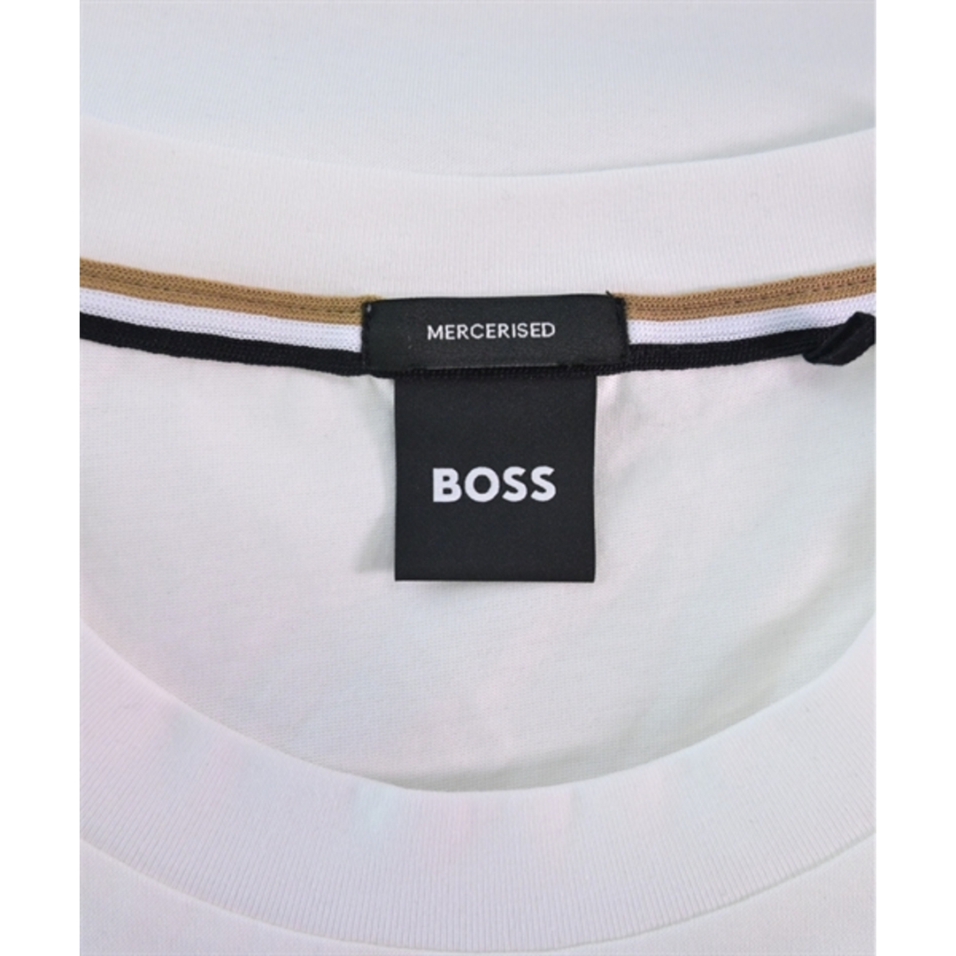 HUGO BOSS(ヒューゴボス)のHUGO BOSS ヒューゴボス Tシャツ・カットソー XL 白x黒xベージュ 【古着】【中古】 メンズのトップス(Tシャツ/カットソー(半袖/袖なし))の商品写真