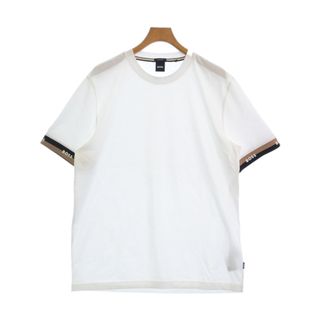 ヒューゴボス(HUGO BOSS)のHUGO BOSS ヒューゴボス Tシャツ・カットソー XL 白x黒xベージュ 【古着】【中古】(Tシャツ/カットソー(半袖/袖なし))